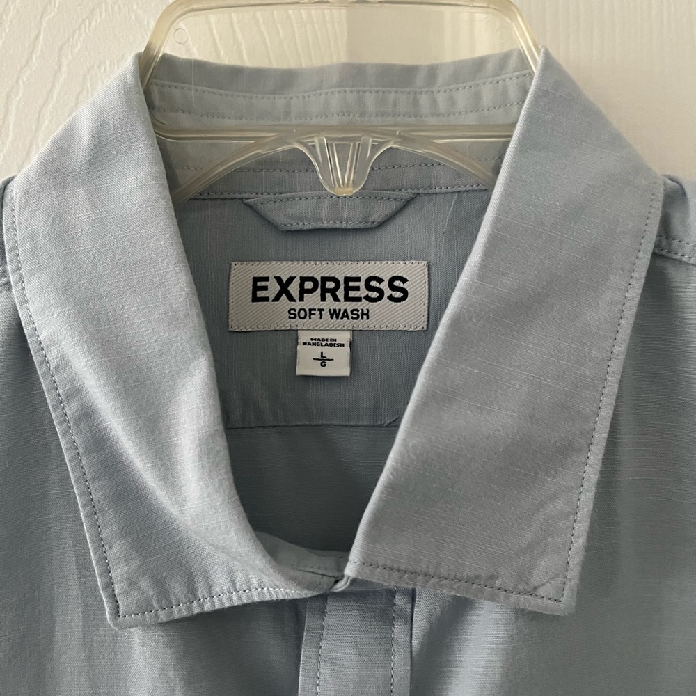 Light Blue cotton short sleeve shirt size Lg by Express